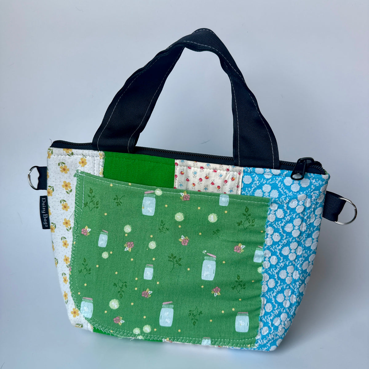 Squatty Green Patchwork Heart