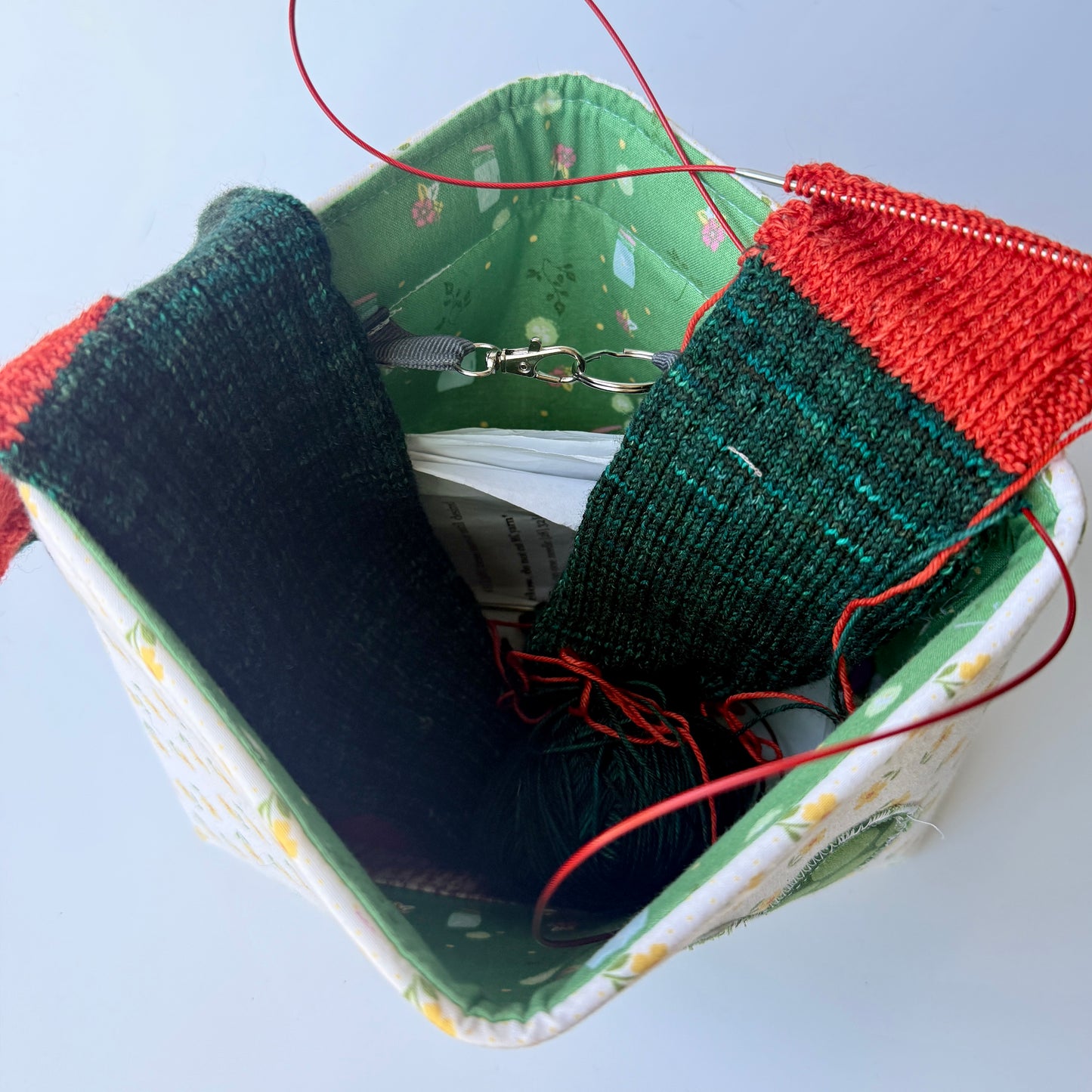 Project Bootie Bag Vintage Green Knit
