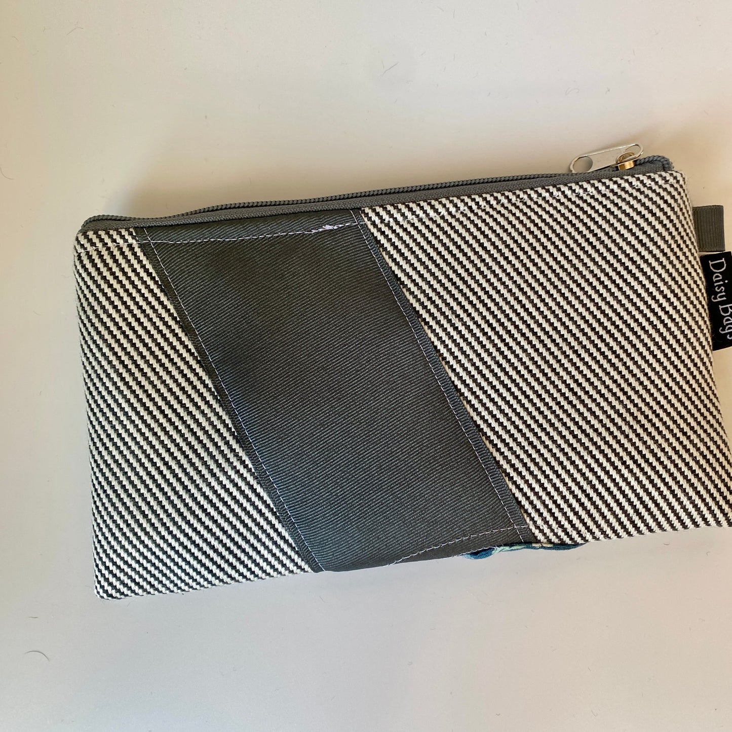 Navy Flower Wristlet