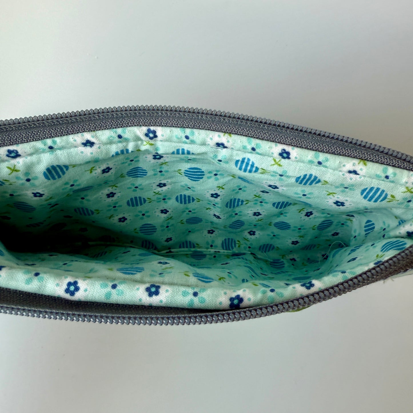 Blue Flower Wristlet