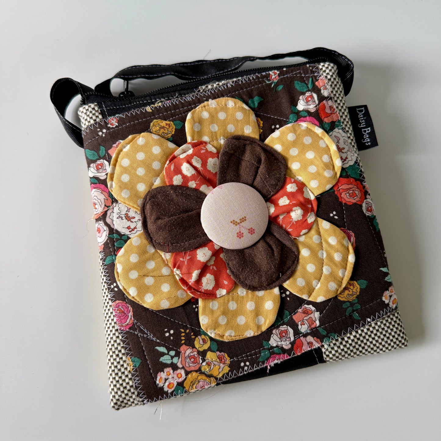 Bitty Bag Brown Flower