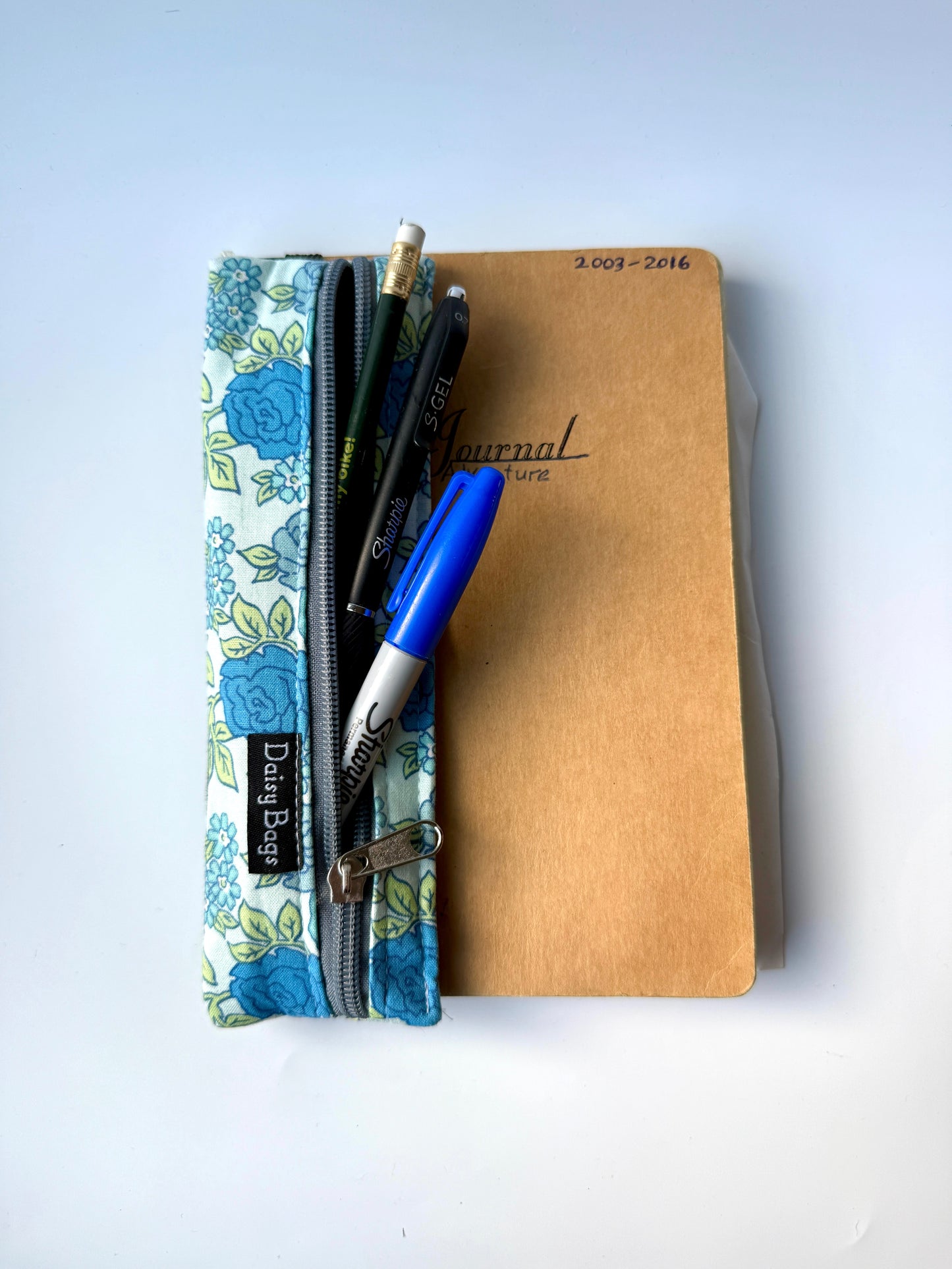 Pen or Peeper Pouch Gray Dot Upholstery