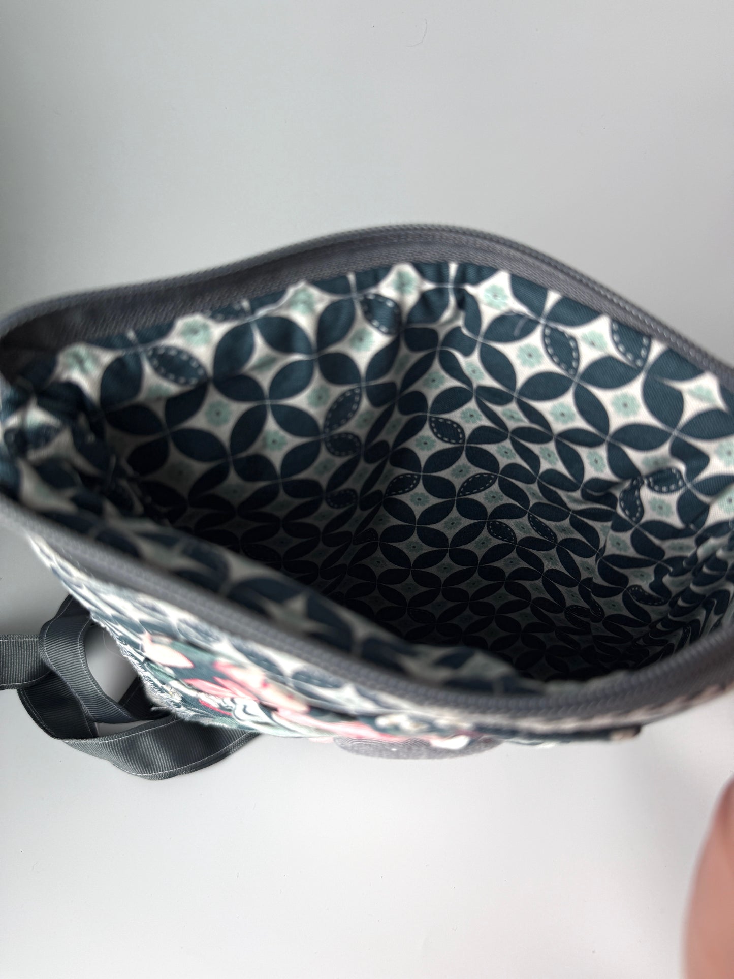 Bitty Bag Navy Flower