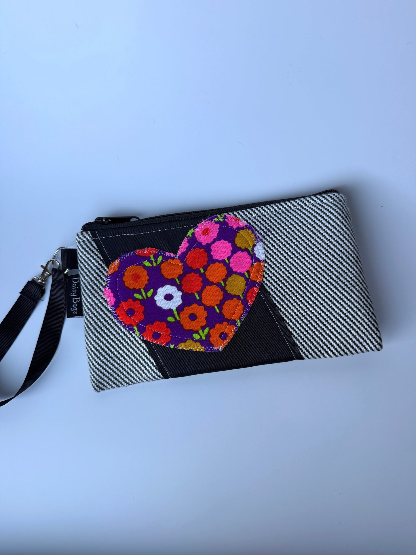 Vintage Heart Wristlet