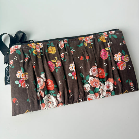 Wristlet Gathered Brown Flower