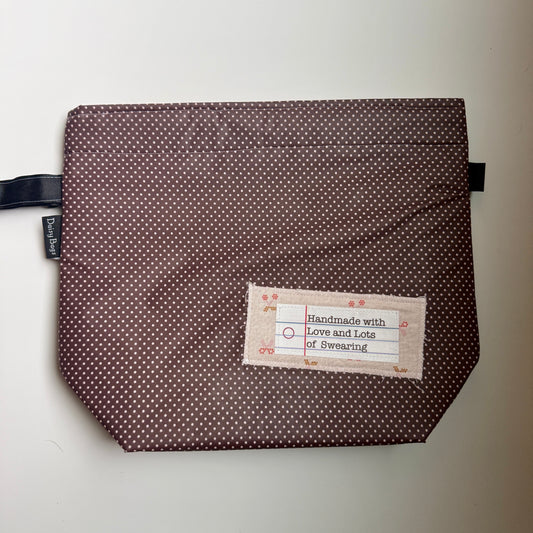 Project Bag Brown Dot Laminate Cotton-water resistant