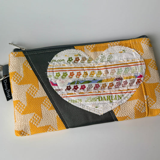 Wristlet OOAK Stripe Heart