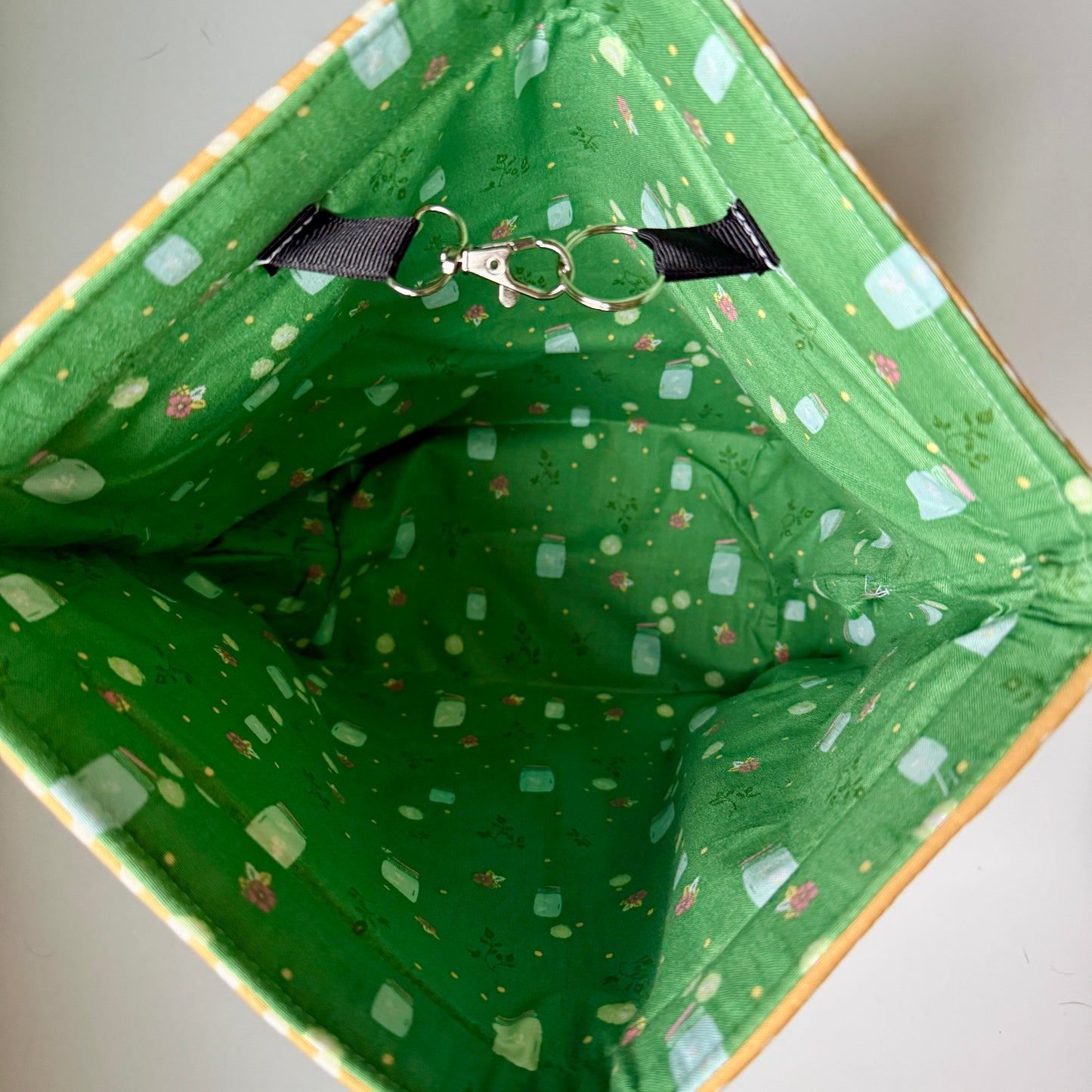 Project Bag OOAK Yellow Dot Heart