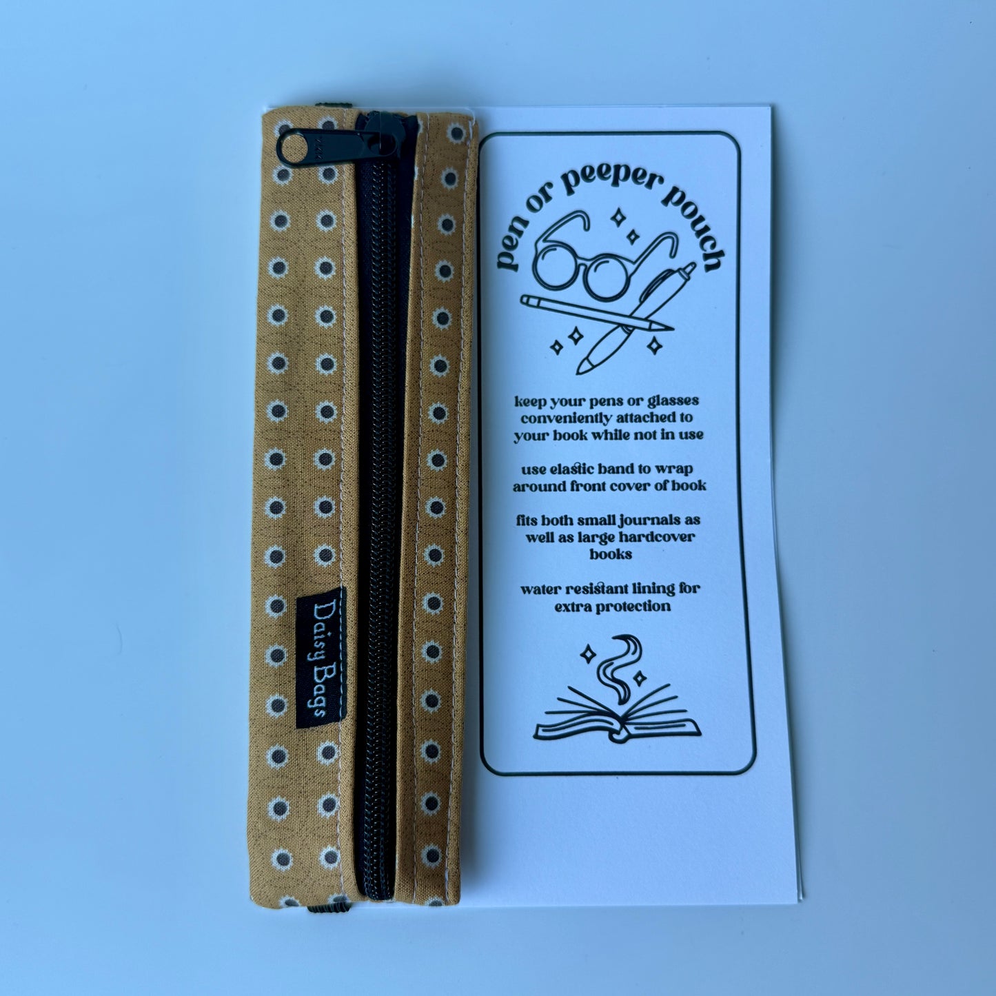 Pen or Peeper Pouch Tan Sunflower