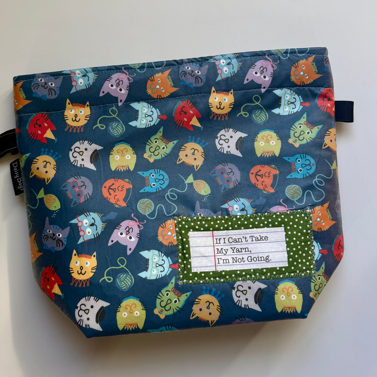 Quote Patch Project Bag: Laminated Cats