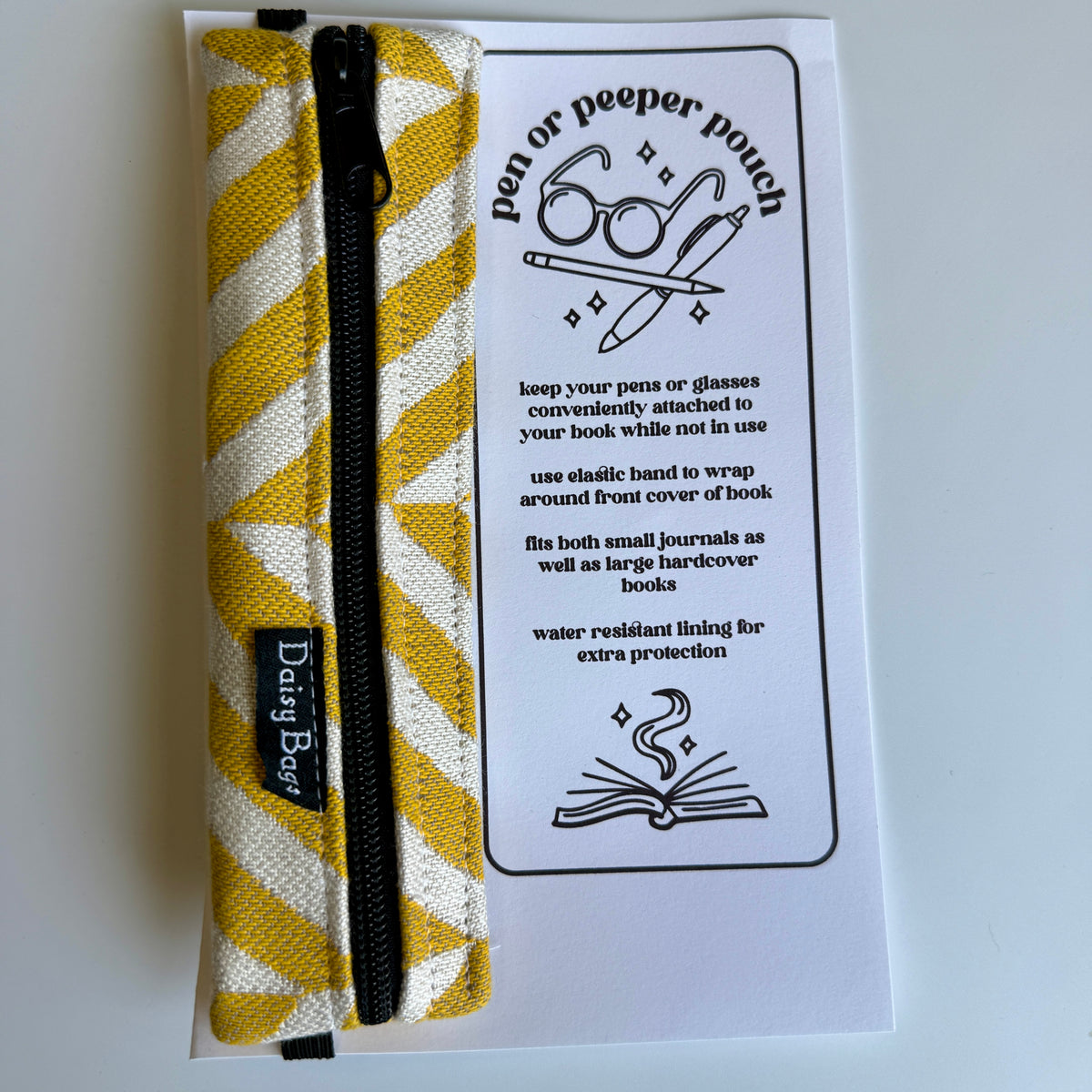 Pen or Peeper Pouch Yellow Upholstery