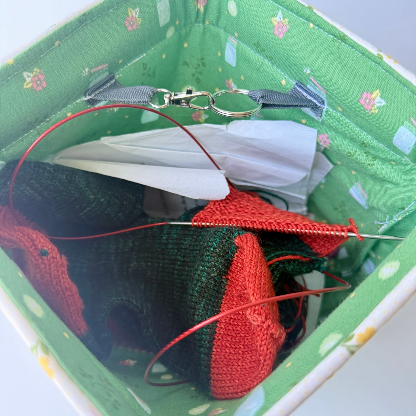 Project Bootie Bag Vintage Green Knit