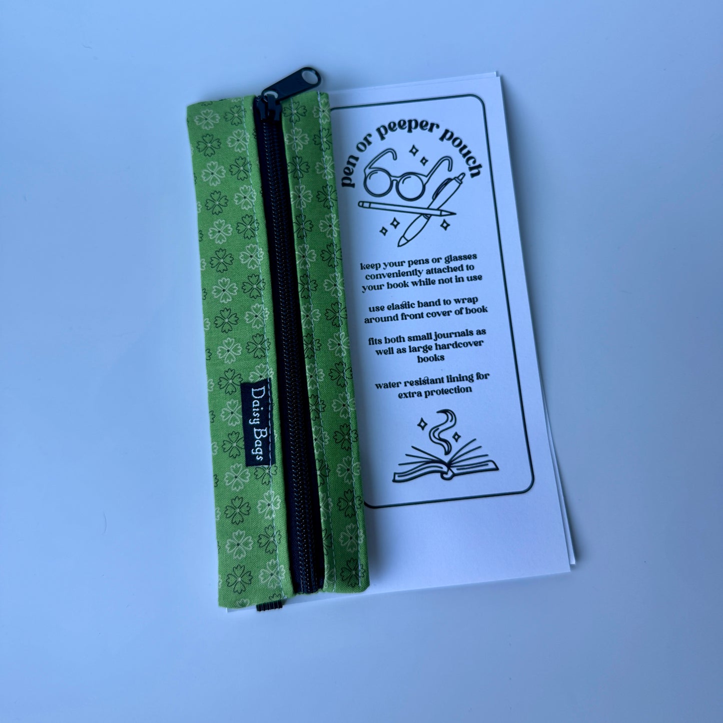 Pen or Peeper Pouch Autumn Green Clover