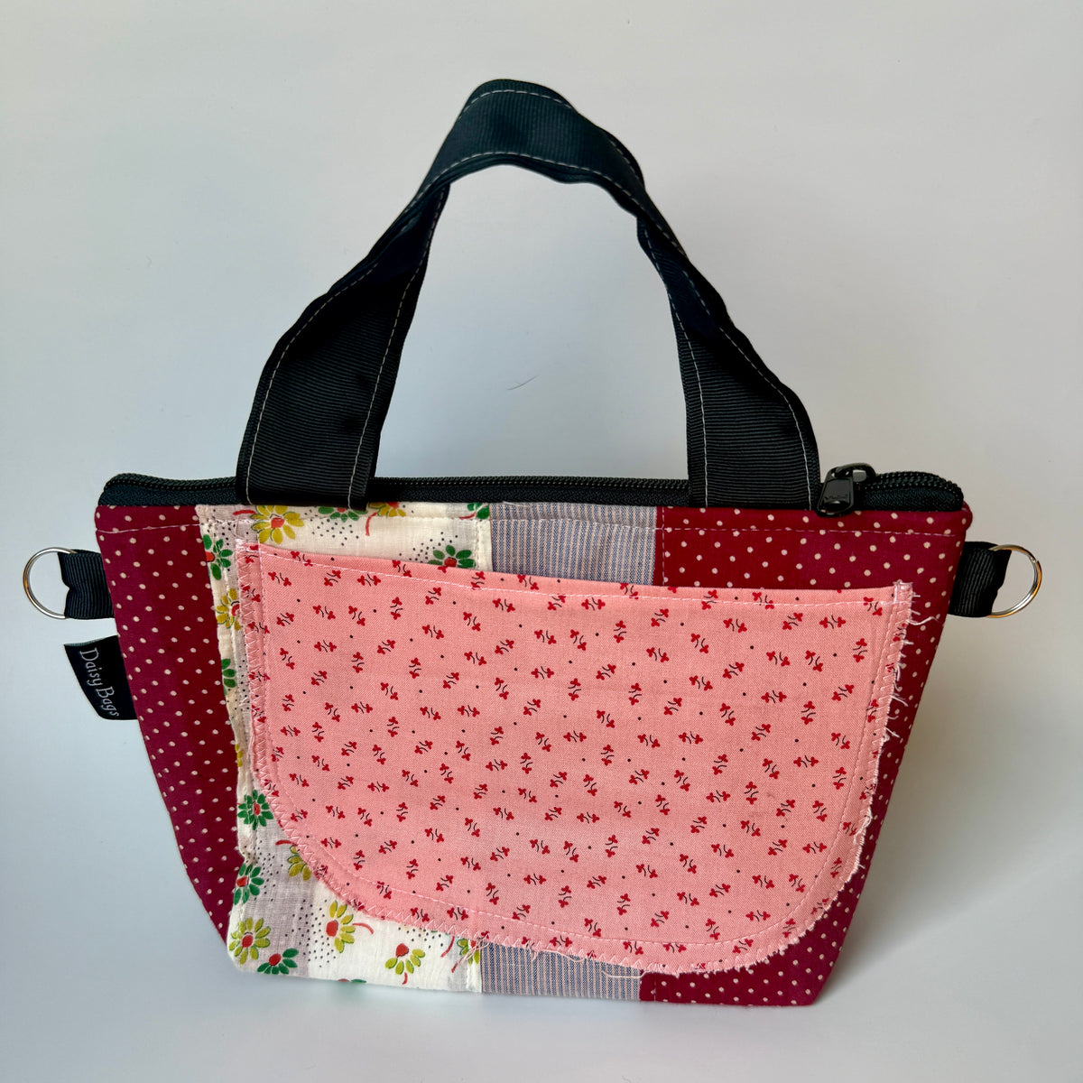 Squatty Red Patchwork Heart