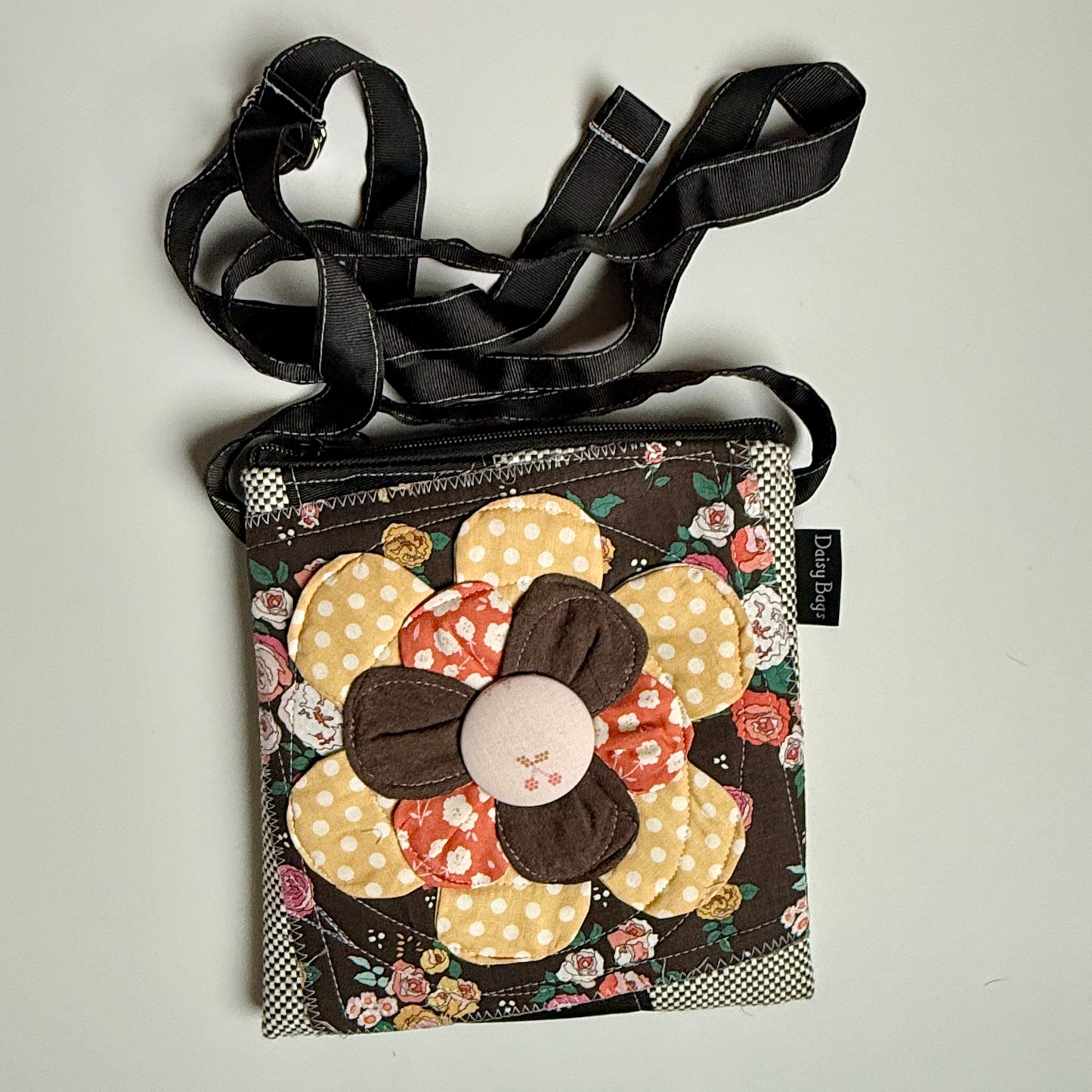 Bitty Bag Brown Flower