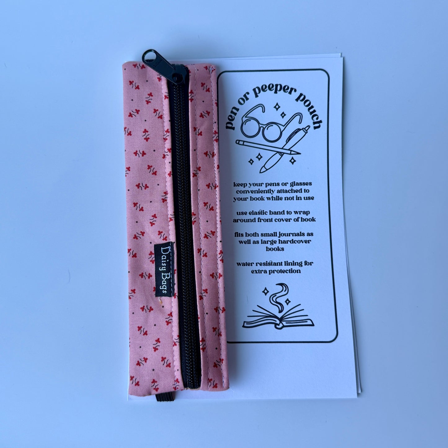 Pen or Peeper Pouch Autumn Pink Flower