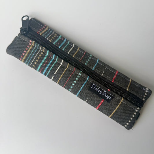 Pen or Peeper Pouch Autumn Stripe