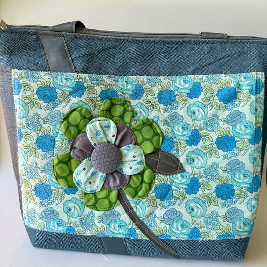 Blue Flower Shopper