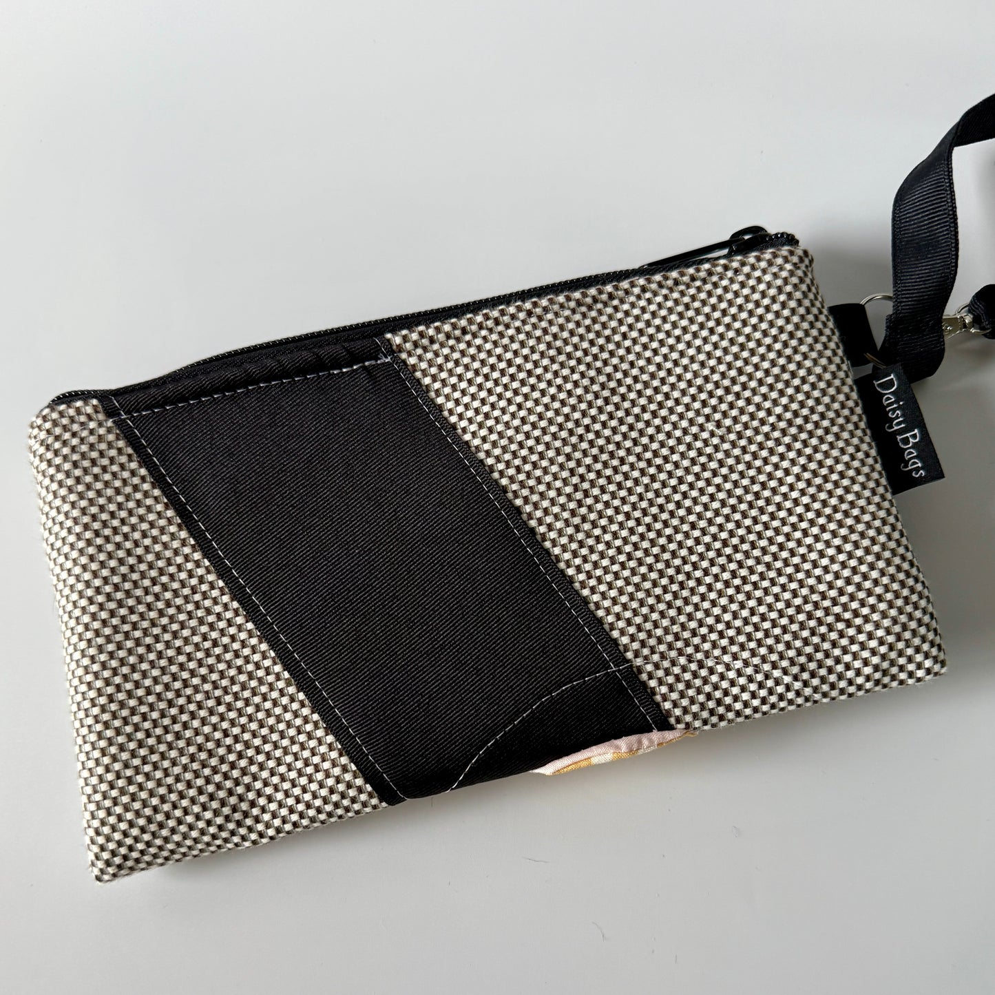 Brown Flower Wristlet