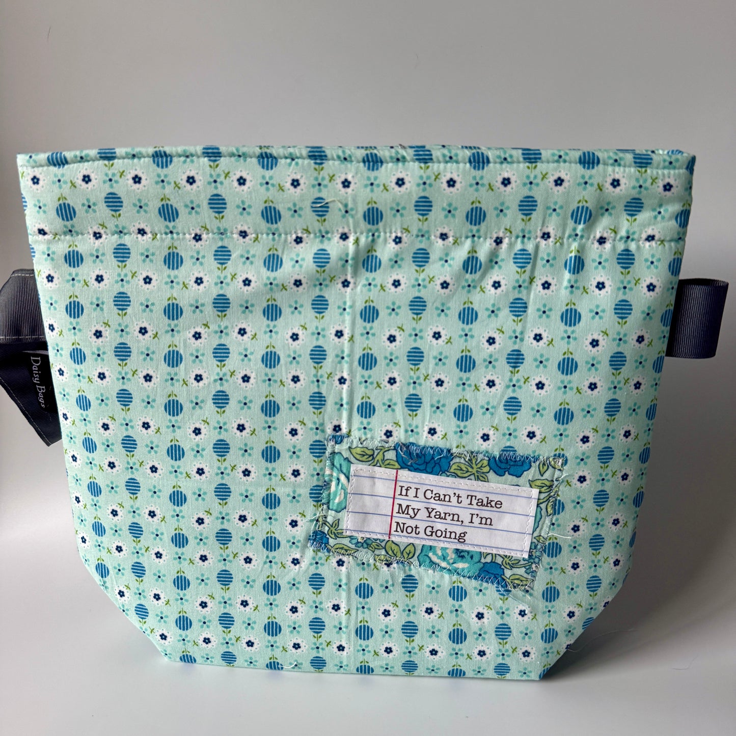 Project Bag Tiny Blue Flower