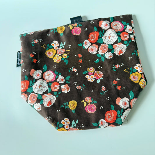 Car Trashie/Tissue Holder Brown Flower