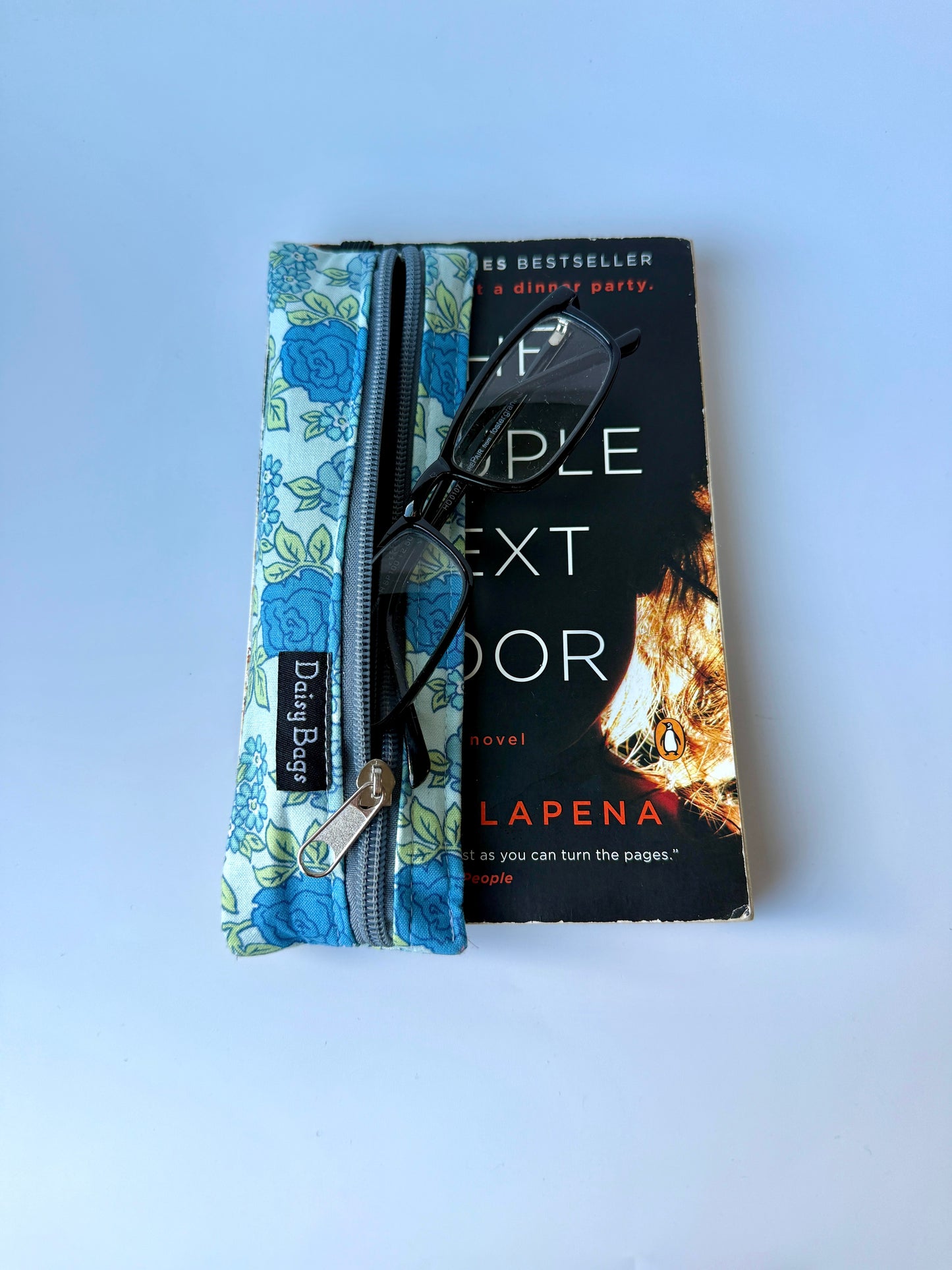 Pen or Peeper Pouch Gray Dot Upholstery