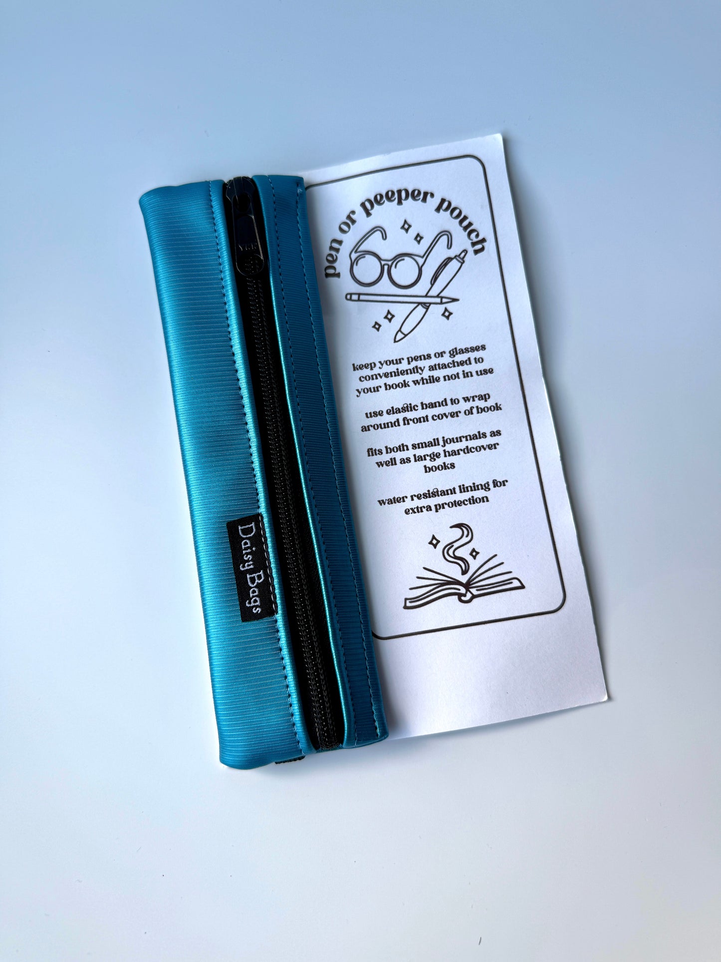 Pen or Peeper Pouch Blue Vinyl