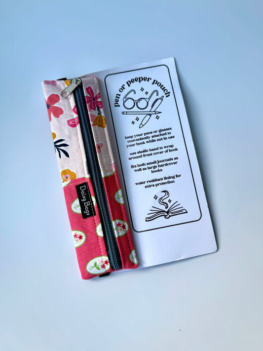 Pen or Peeper Pouch Pink Patchwork