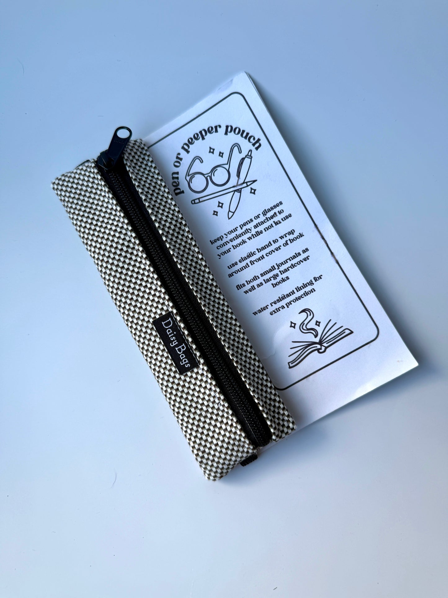 Pen or Peeper Pouch Black/Brown Upholstery