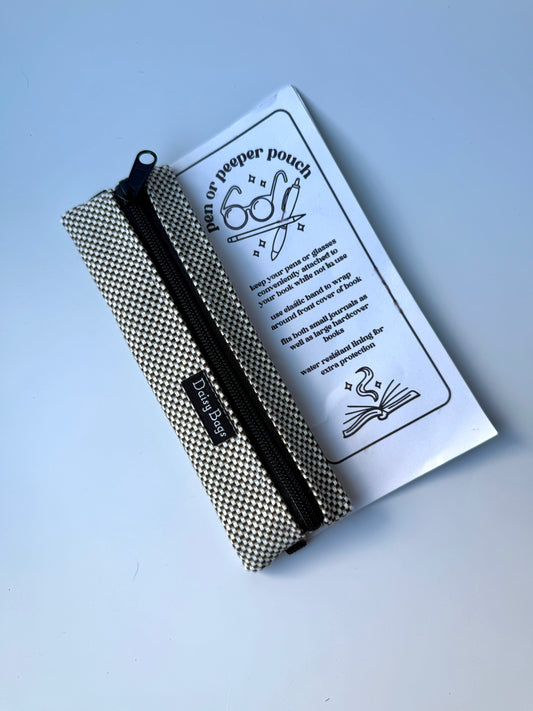 Pen or Peeper Pouch Black/Brown Upholstery