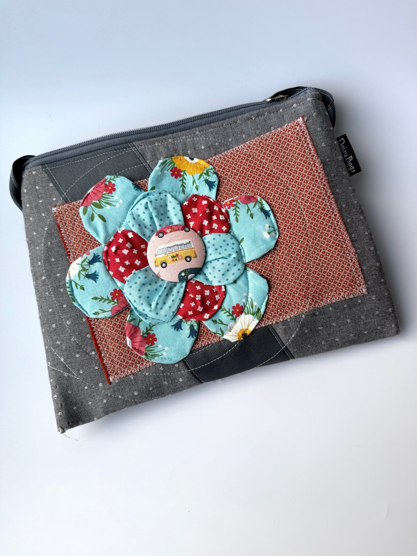 XL Bitty Bag Aqua Flower