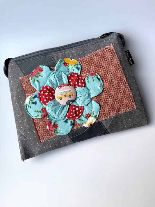 XL Bitty Bag Aqua Flower