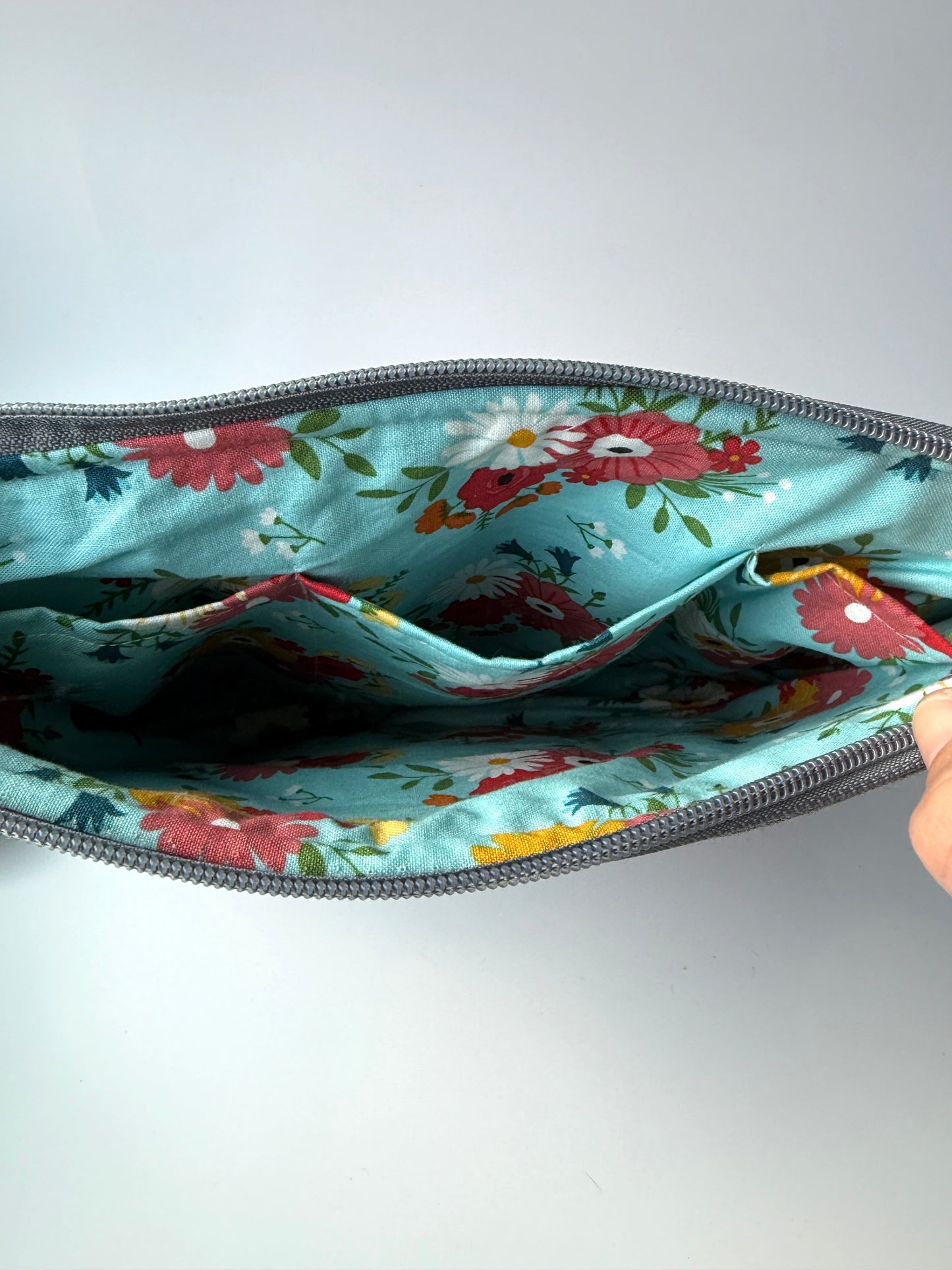 XL Bitty Bag Aqua Flower