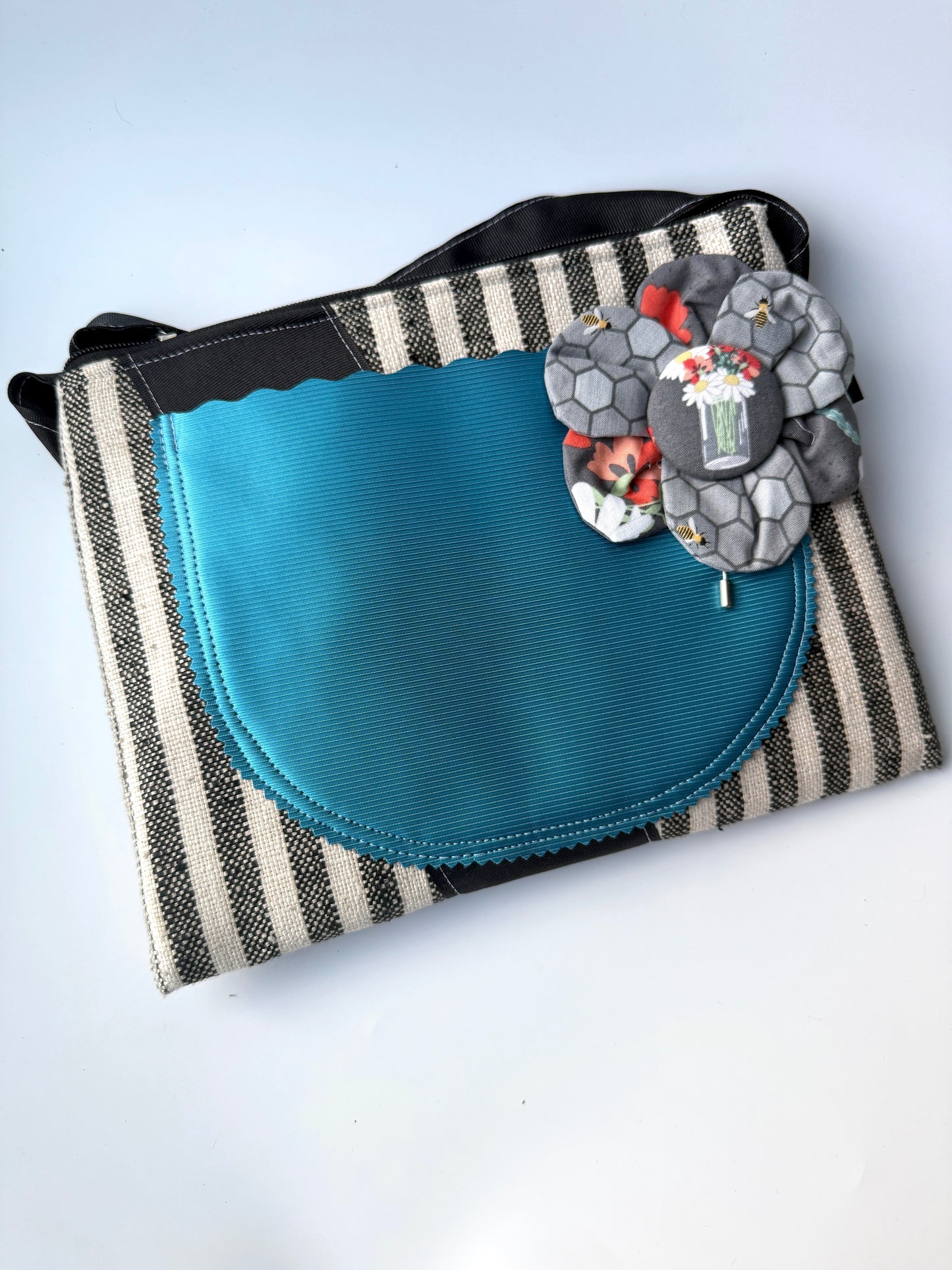 XL Bitty Bag Blue Vinyl Big Pocket