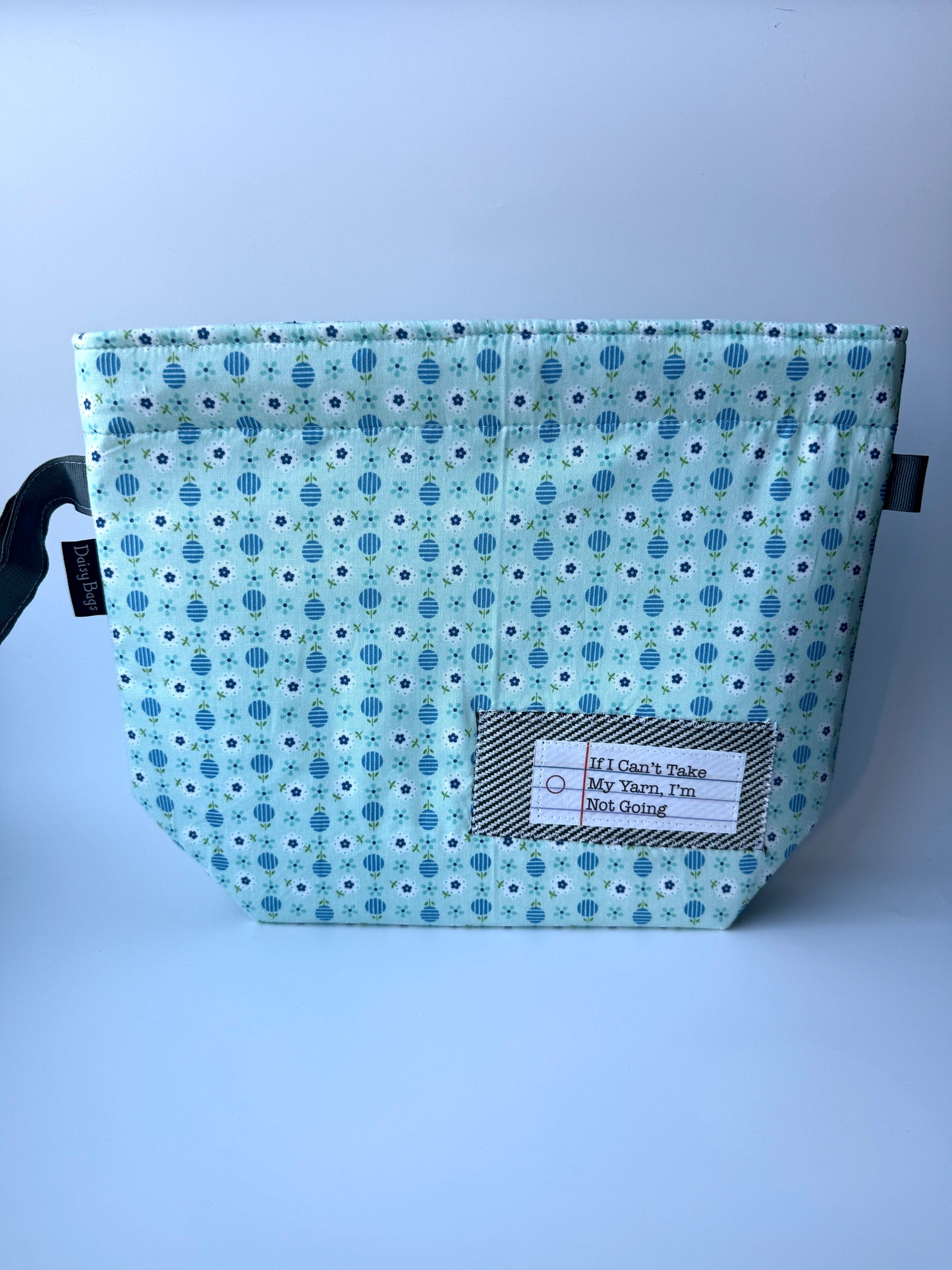 Project Bag Tiny Blue Flower