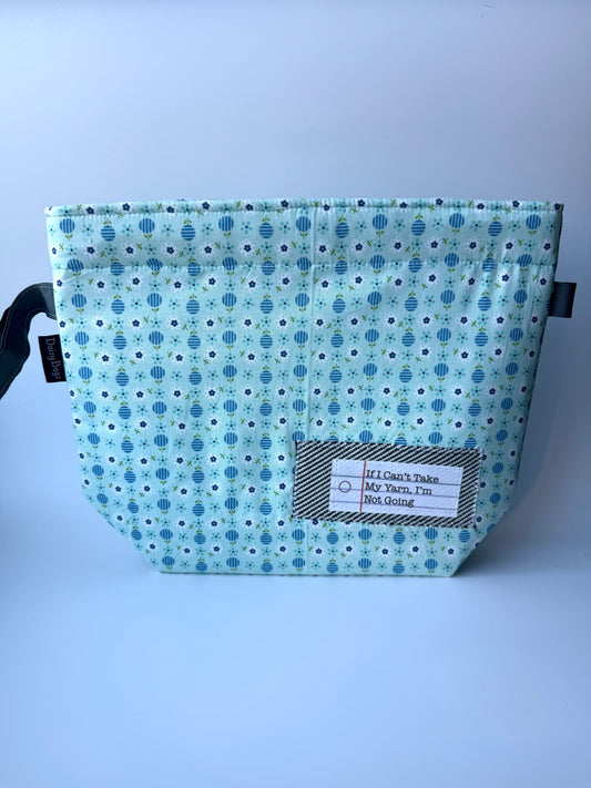 Project Bag Tiny Blue Flower