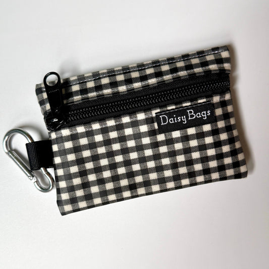 Zippermini Laminated Black Gingham