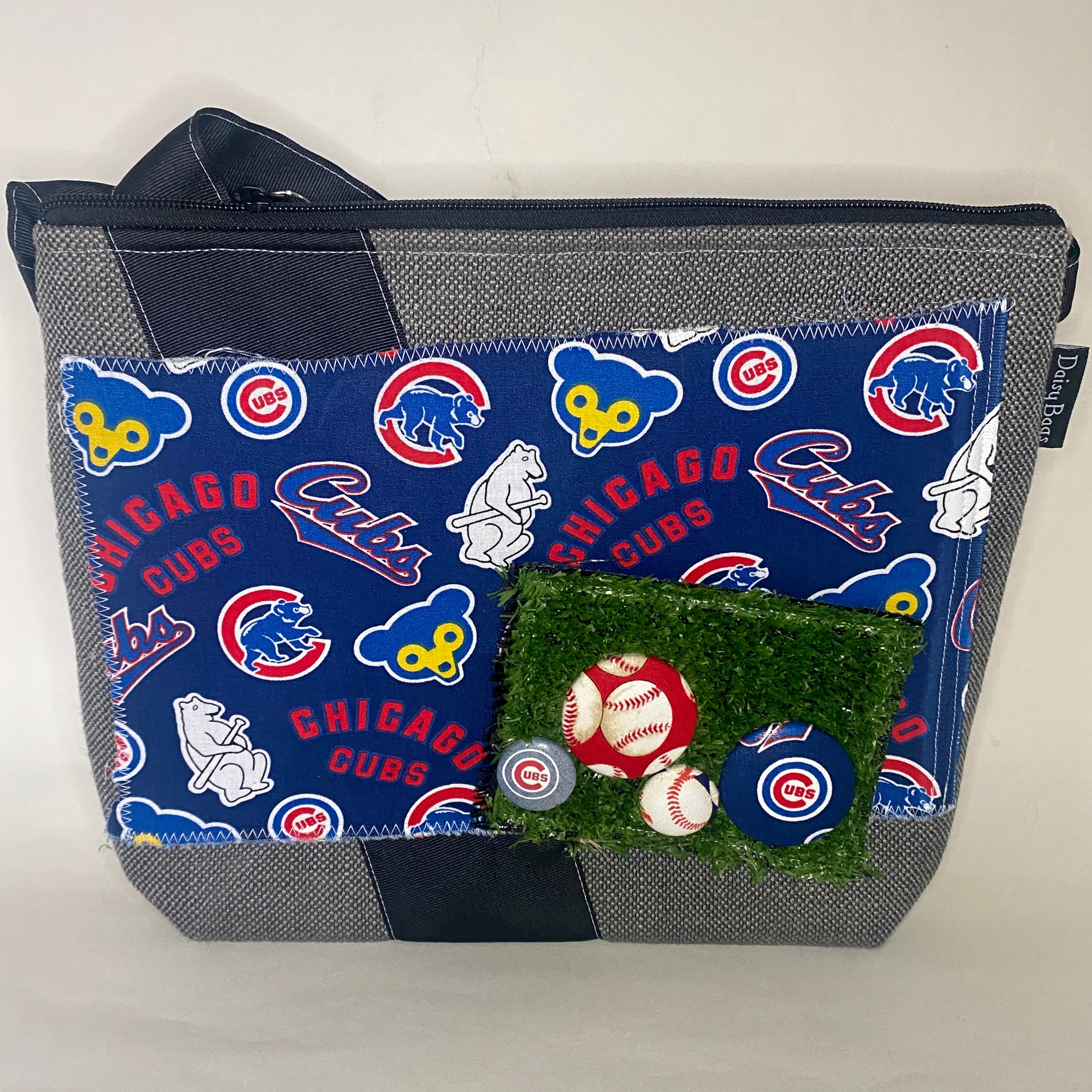 Chicago Cubs MOJO Personalized Premium Laptop Backpack - Gray